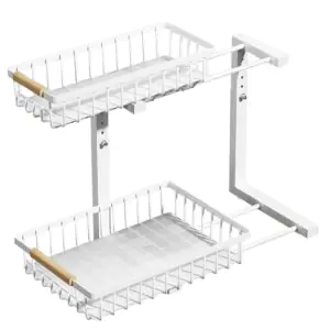 Organizator glisant metalic pentru dulapuri de bucătărie, perfect pentru depozitare eficientă